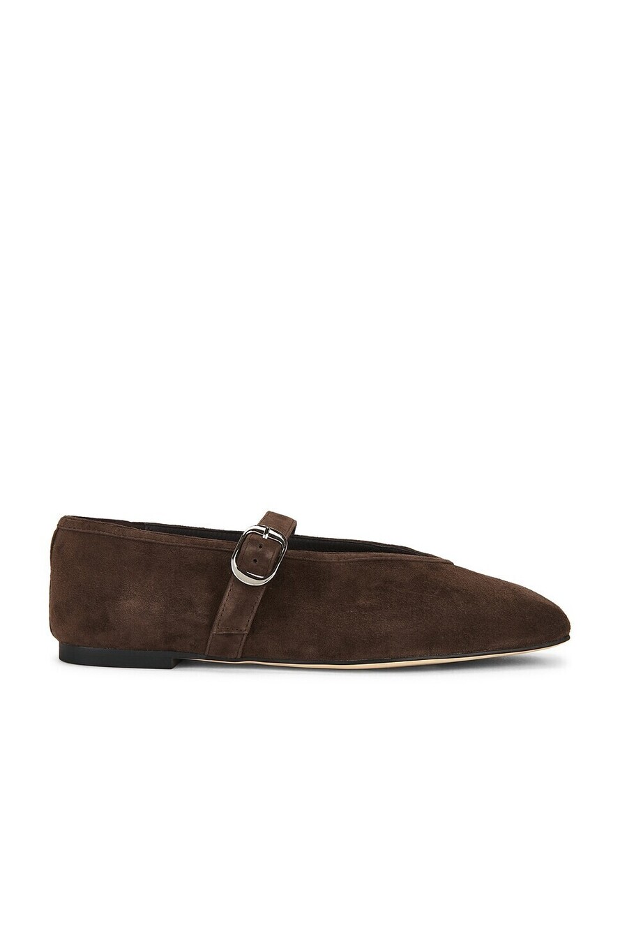 Tony Bianco Bobbi Mary Jane in Espresso Suede square toe ballet flat